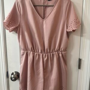 PINK EYELET ROMPER